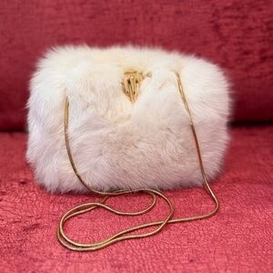 Benedetta Bruzziches Carmen Fox Fur Clutch, NWT
